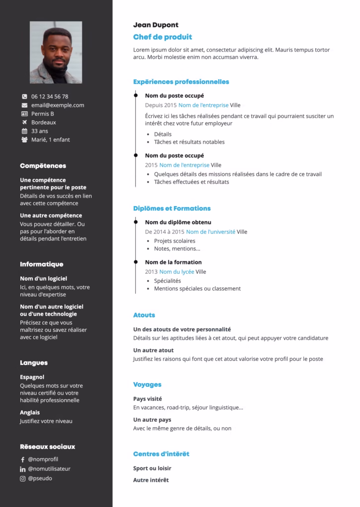 Example of a CV made with CVDesignr
